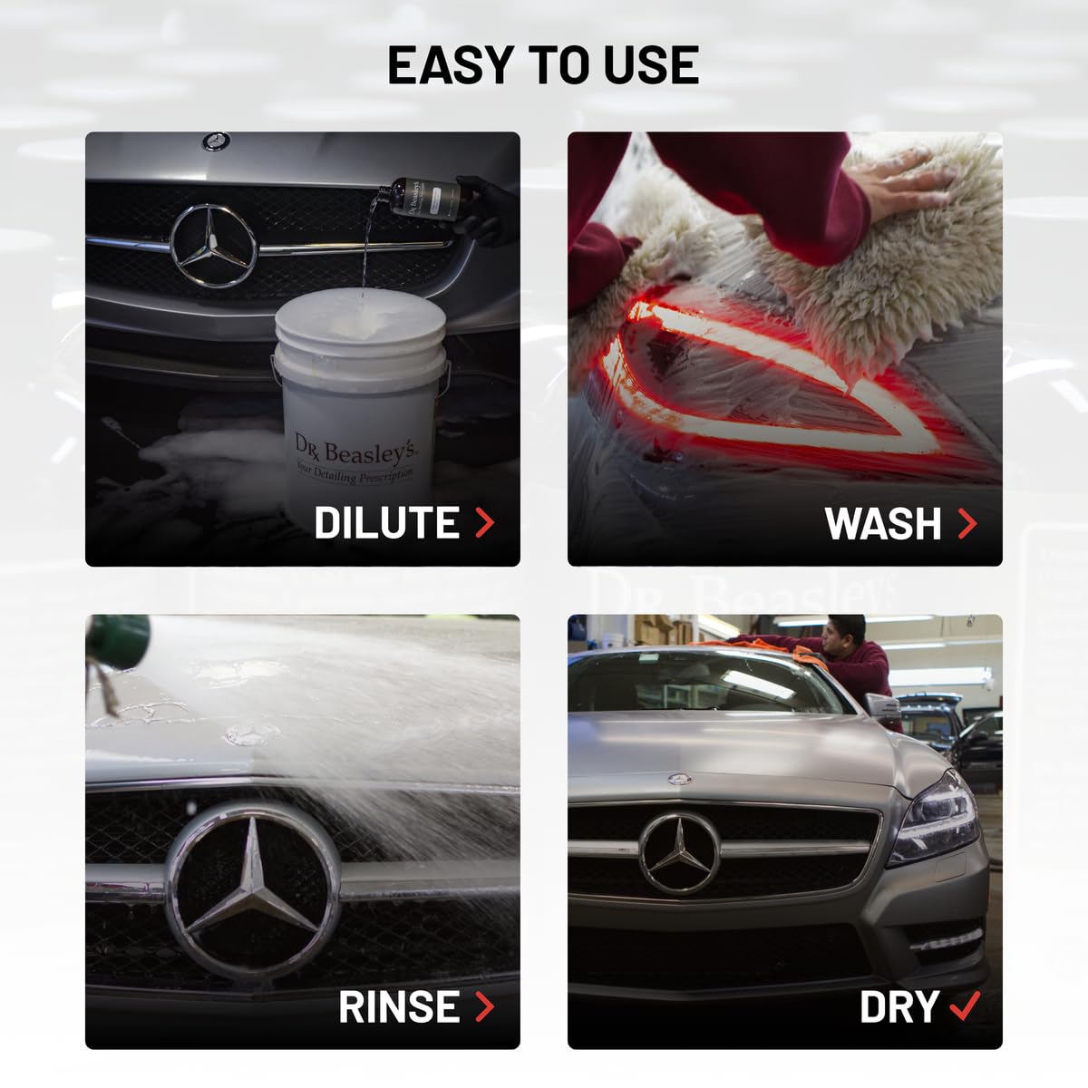Dr. Beasley's MP10D128 Matte Body Wash - 1 Gallon pH Balanced Matte Car Wash Soap | Premium Biodegradable Auto Detergent for Matte Paint & Wraps | Perfect for Cars, Trucks & Motorcycles
