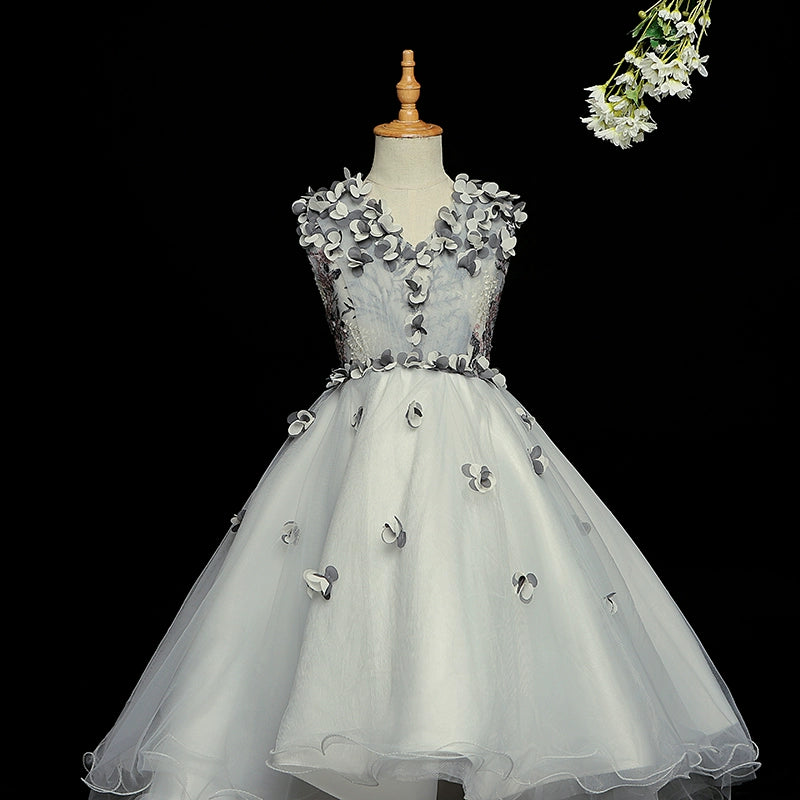 Elegant Flower Girl Dress with Embroidery - Toddler Birthday Party Princess Dress for Weddings, Pageants & Special Occasions