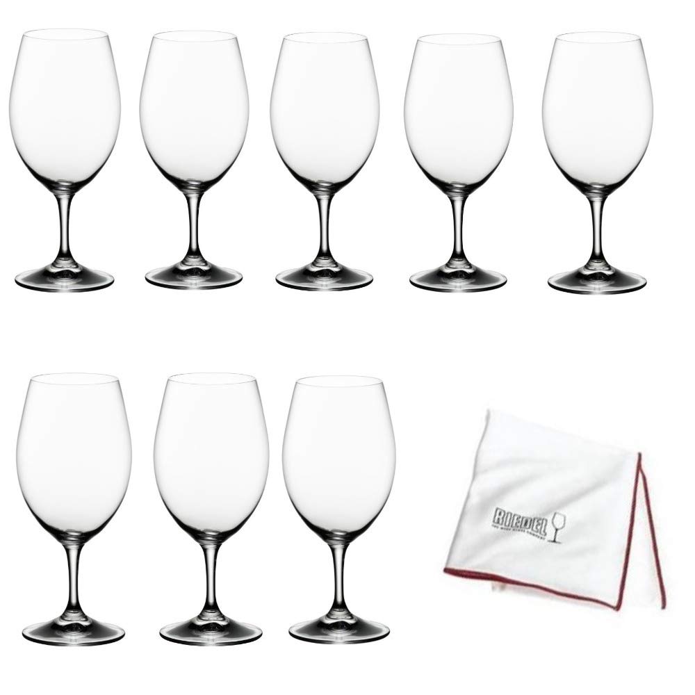 Riedel Ouverture Magnum Set of 8 Crystal Red Wine Glasses with Free Polishing Cloth - Perfect for Dinner Parties, Wine Tasting & Gift Giving