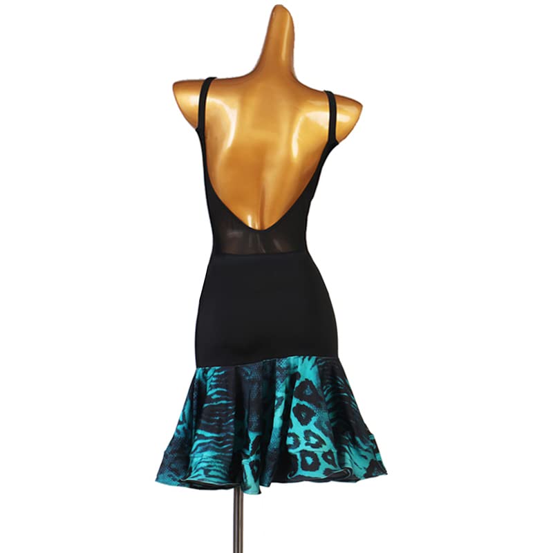 Strapless Latin Dance Dress for Women - Salsa, Tango, Cha Cha Performance & Training Costume - Spandex Party, Competition, Stage Show Outfit