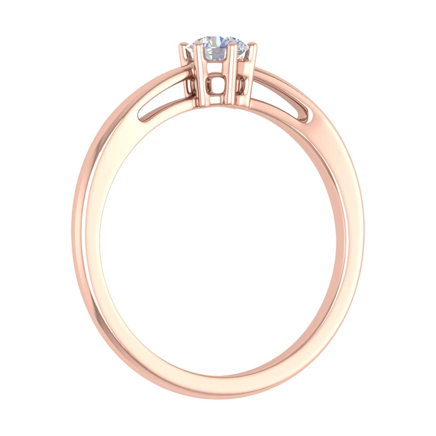 1/4 Carat 6-Prong Solitaire Diamond Engagement Ring in 10K Gold - Perfect for Proposals, Anniversaries & Weddings