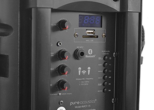 Portable Karaoke Machine with Wireless Microphones & Bluetooth Speakers - MCP-75 Suono PA Sound System (Yellow & Black) for Home Parties, Outdoor Events & Professional Performances