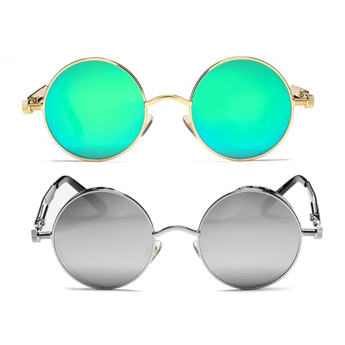 2 Pack (Green Mirror/Gold+silver Mirror/Silver)
