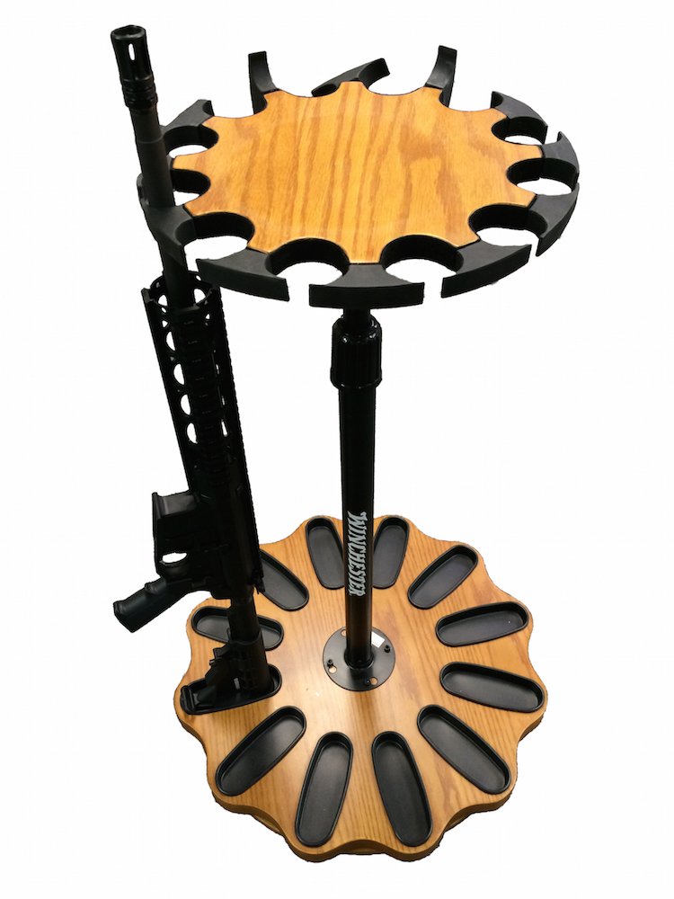 Winchester RASW003 Spinning Rotating 12-Gun Rack - Shotgun & Rifle Storage Organizer | Durable Gun Accessories for Home, Office & Hunting Cabin Security