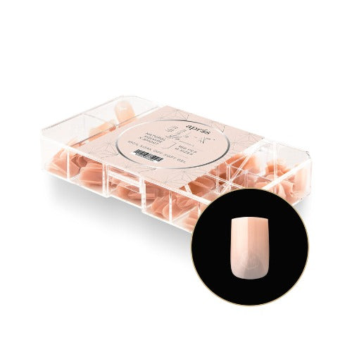 Apres Gel X Neutrals Lila Natural Nail Tips 150pc - Extra Short Square Shape for Soft Gel Extensions | Perfect for DIY Manicures, Salon Use & Special Occasions