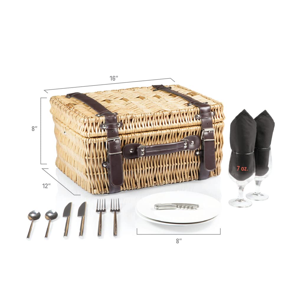 NCAA Cornell Big Red Champion Picnic Basket Set for 2 - Premium Insulated Picnic Hamper with Utensils & Blanket - Perfect for Outdoor Sports Games, Camping & Beach Picnics