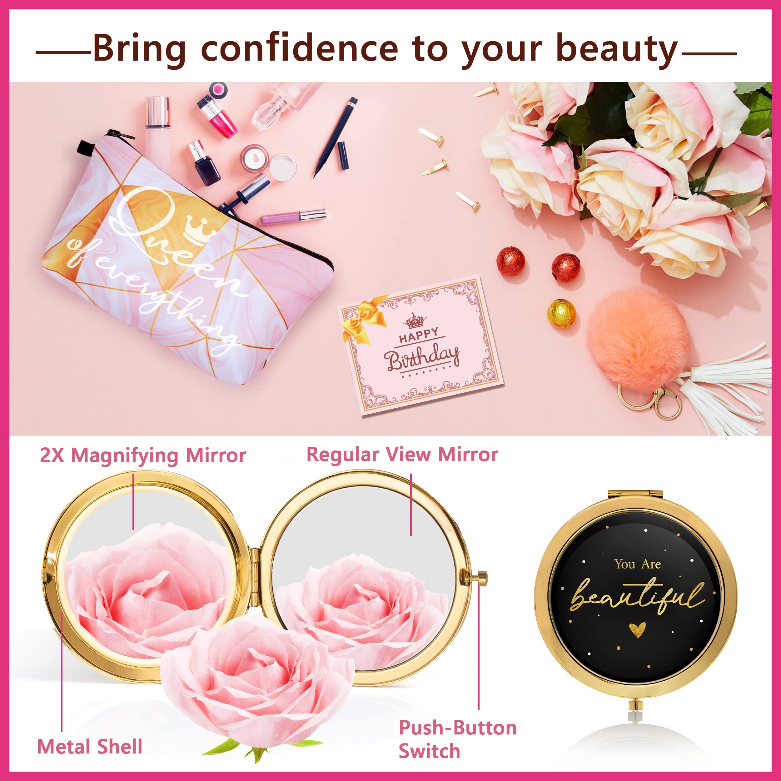 **Best Birthday Gifts for Women - Elegant Gift Basket Set for Her, Mom, Wife, Sister, Best Friend & Coworker - Includes Candles, Tiara, Sash & Rose - Perfect for Birthdays, Parties & Celebrations**