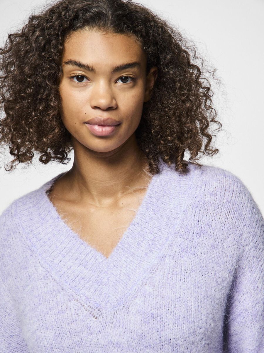 Nadina Women's Lavender Jumper - Soft Knit Pullover Sweater for Casual Wear, Office, and Fall Outfits