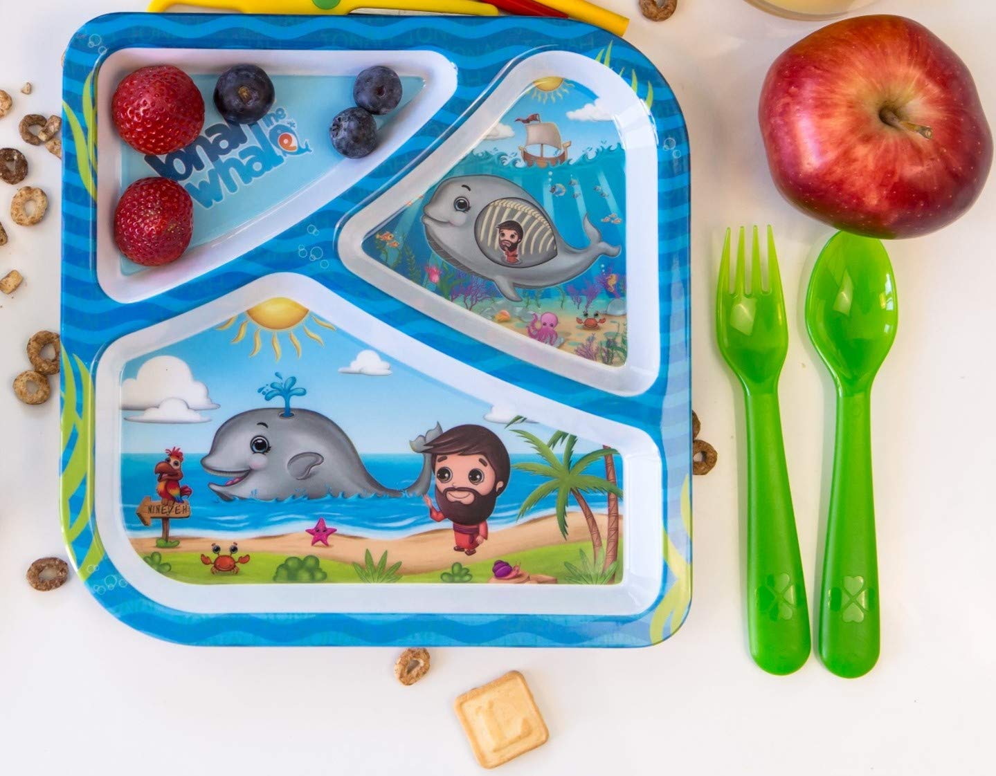 3 Piece Multicolor Toddler Dinnerware Set - BPA Free, Dishwasher Safe, Lightweight & Easy to Hold for Babies & Kids | Perfect for Home, Daycare & Travel Use