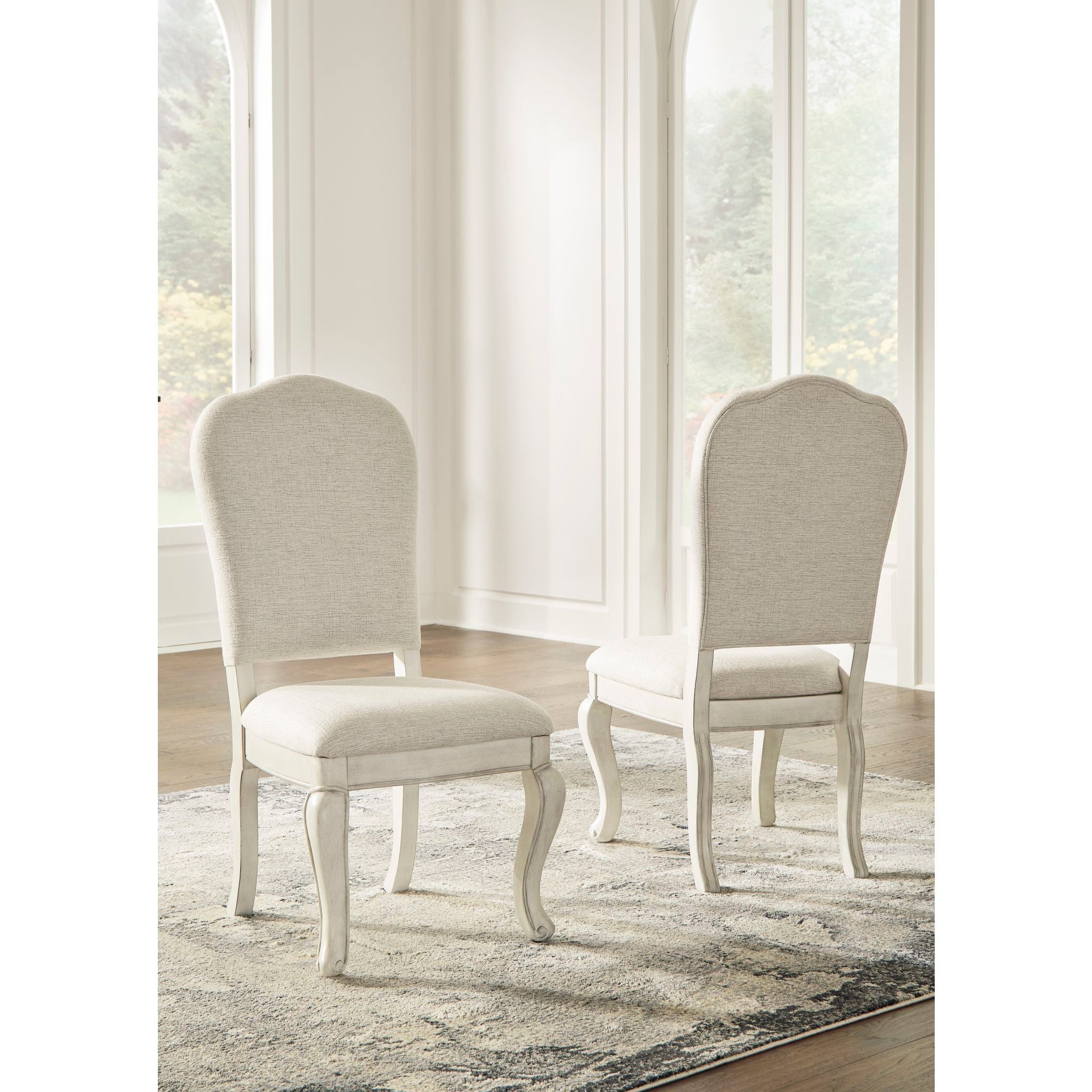 Arlendyne 5-Piece Modern Dining Set - Round Glass Table & 4 Upholstered Chairs for Kitchen, Breakfast Nook & Small Spaces