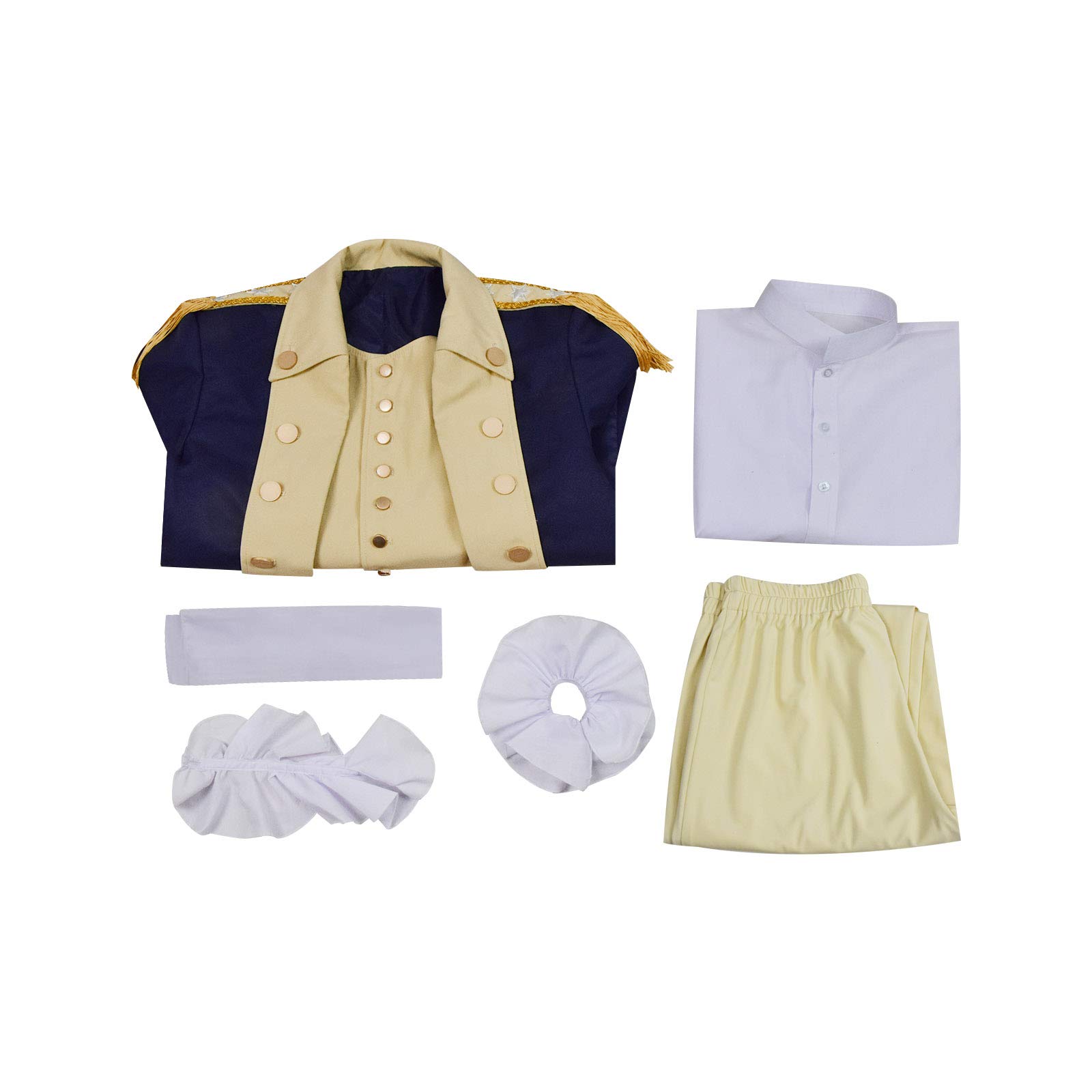 **George Washington Costume for Men - Colonial Uniform Full Set with Hat & Accessories - Perfect for Halloween, Cosplay, Historical Reenactments & Themed Parties**