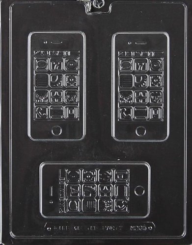 CybrTrayd Smartphone-Shaped Chocolate Candy Mold - Perfect for DIY Desserts, Birthday Parties & Valentine's Day Gifts