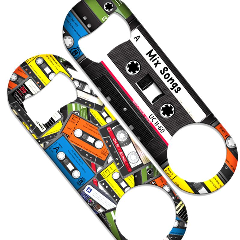 Vintage Cassette Tape Speed Bottle Opener - 5 Inch Medium Size Retro Beer Bottle Cap Opener for Parties, Bars & Home Use