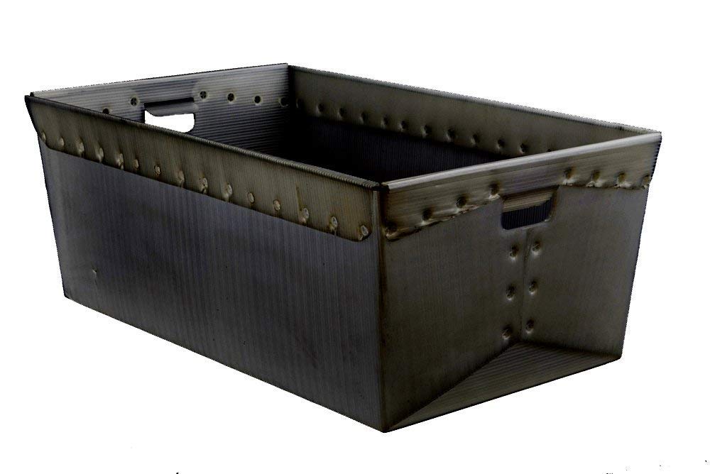 Industrial Strength Black Plastic Storage Totes - Stackable Storage Bins for Home & Office Organization - Heavy Duty 80 lbs Capacity - 30