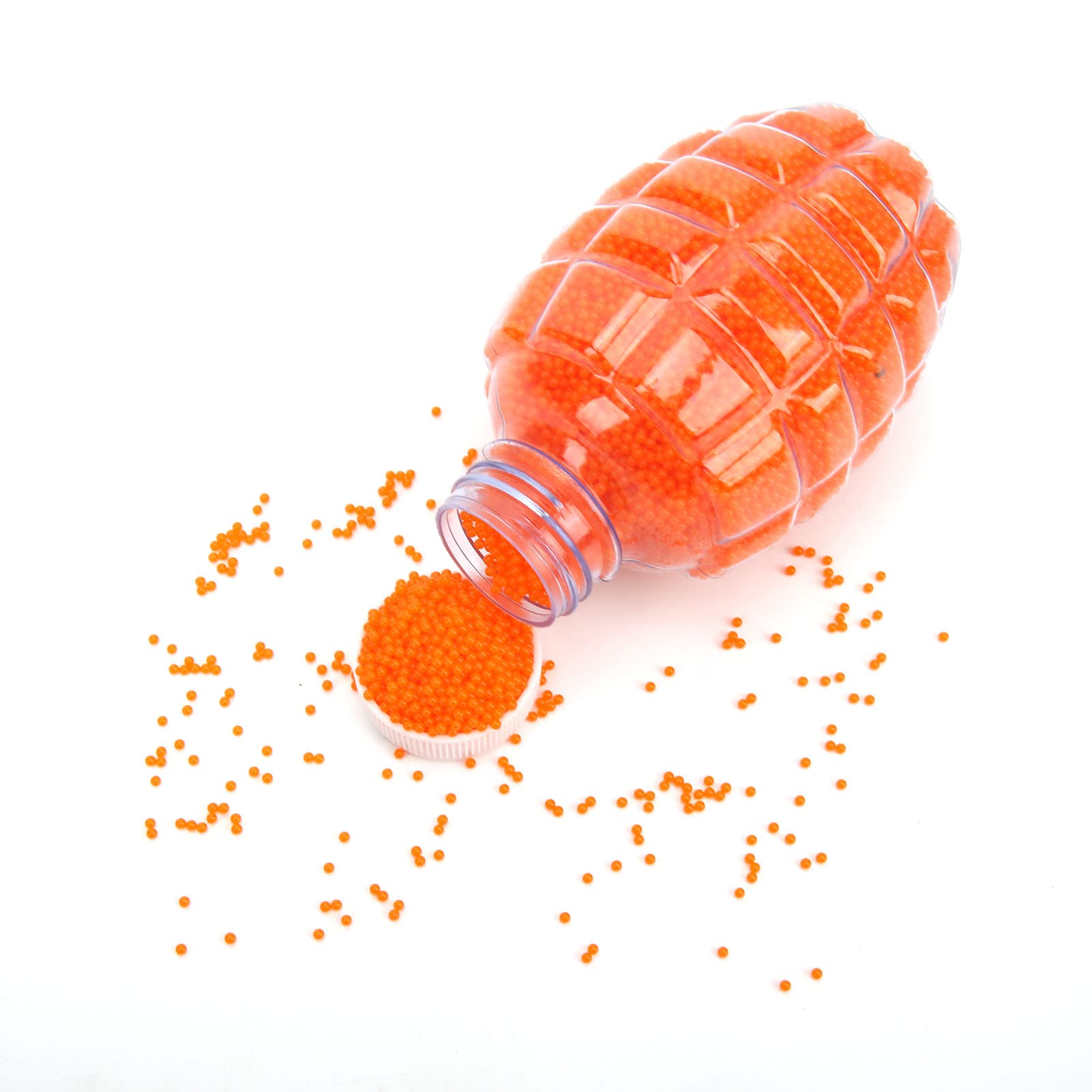 Jopwkuin Water Beads - 10,000 Colorful Gel Beads for Vase Filler, Sensory Play, Home Decor (Orange Pineapple Bottle) - Perfect for Weddings, Parties & DIY Crafts