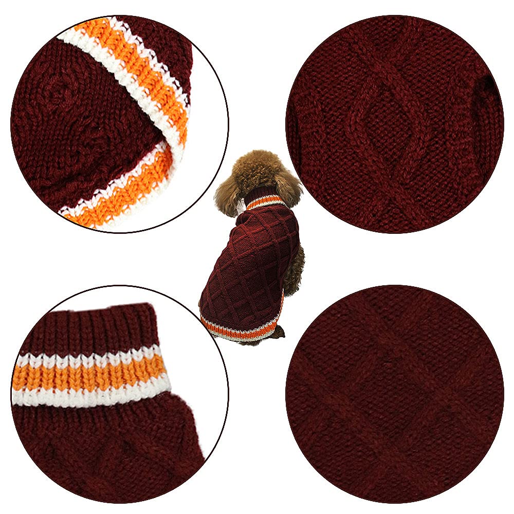 Warm & Soft Crochet Dog Sweater for Winter & Autumn - Cozy Pet Apparel for Small & Medium Dogs - Perfect for Family Festivals, Holidays & Outdoor Adventures