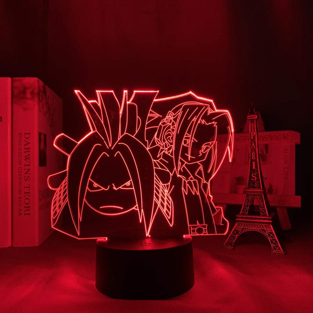 7 Color Changing 3D Anime Hao Asakura Night Light - Kids Bedroom Decor, Manga Nightlight, Birthday Gift for Anime Fans, Desk Lamp with 3D Figure for Home & Room Decoration (Perfect for Bedrooms, Gaming Rooms, and Anime-Themed Parties)