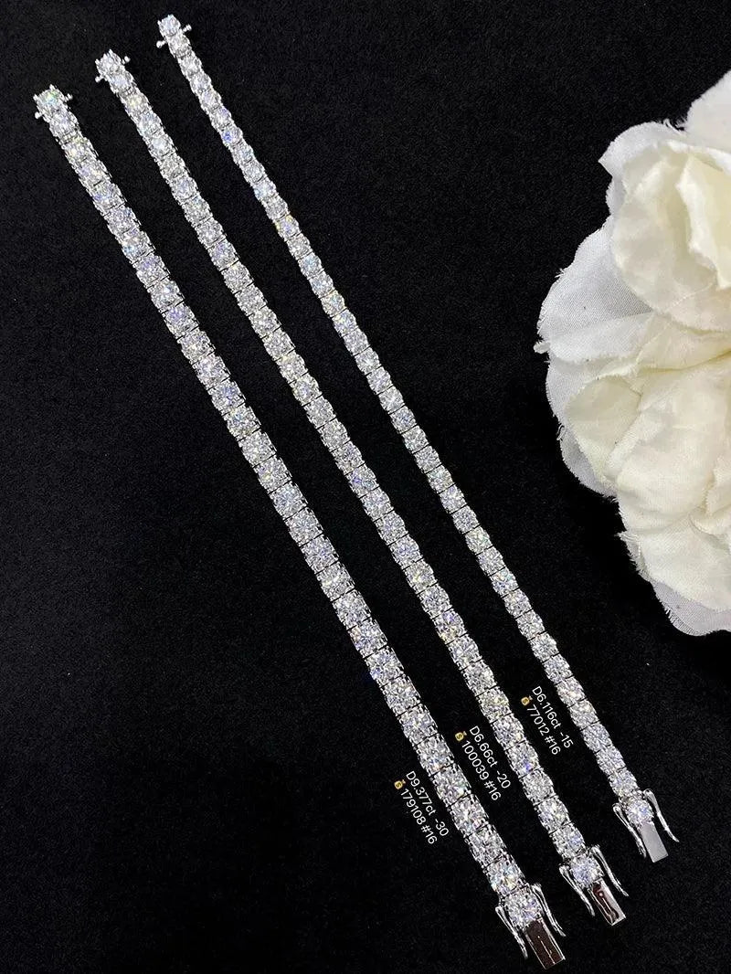 18K White Gold Diamond Bracelet for Women - Real Natural Diamonds, Luxury Full DriIl Wedding & Party Jewelry - Perfect for Anniversaries, Engagements & Special Occasions