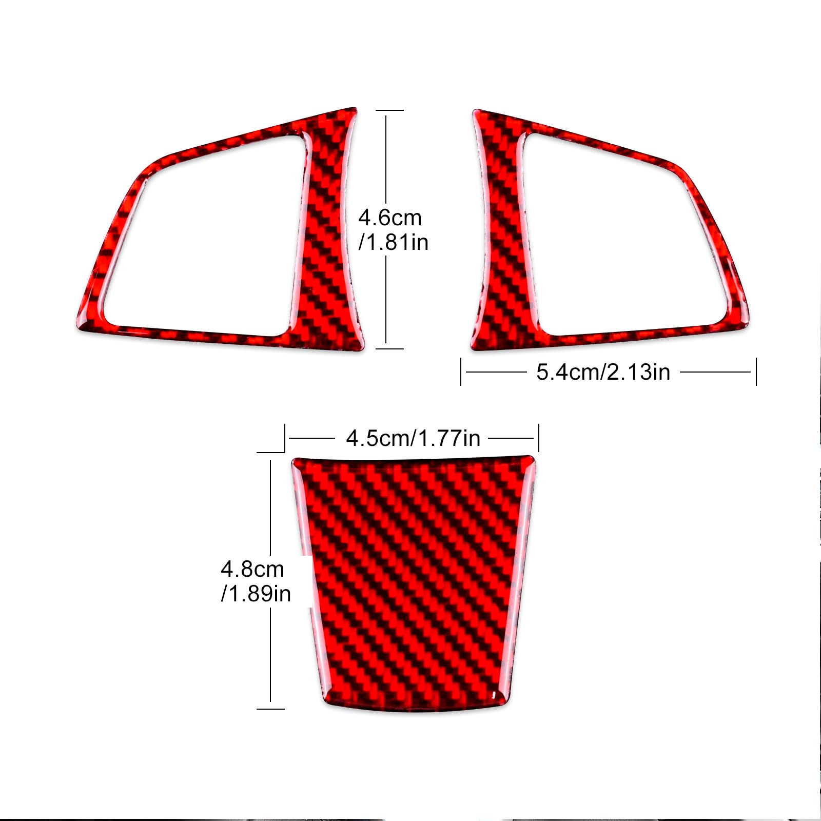 Carbon Fiber Steering Wheel Button Decoration Sticker for BMW Z4 Roadster E89 (2009-2017) - Red Interior Trim Accessories | Premium Auto Upgrade for Enhanced Driving Experience