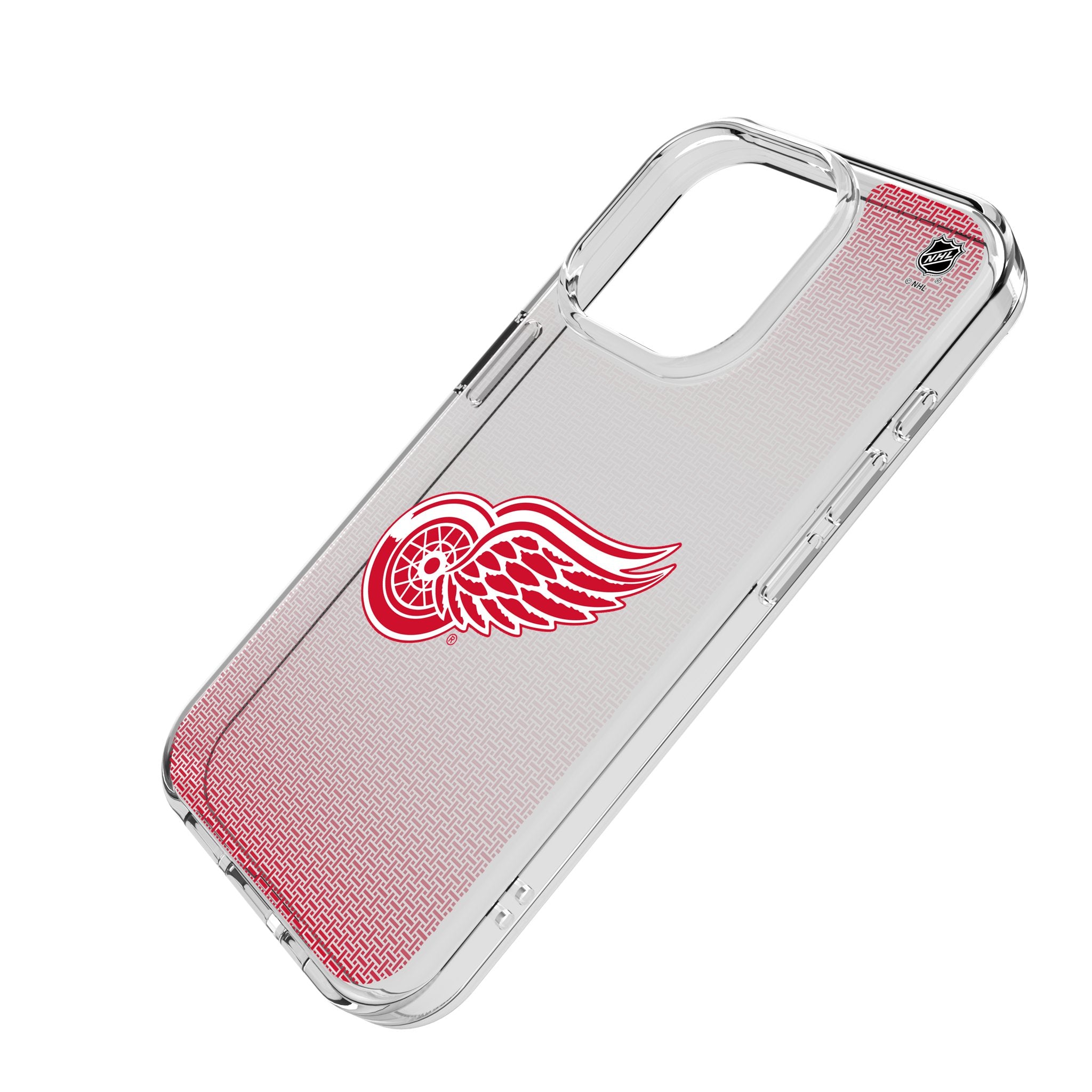 Detroit Red Wings Linen Clear Phone Case for Apple iPhone 13/14/15 Pro Max - Slim Protective Cover for Hockey Fans - Perfect for Game Day & Everyday Use