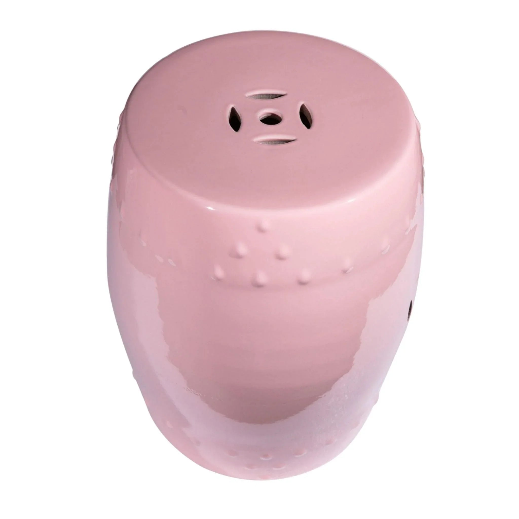 Blush Pink Porcelain Garden Seat – Elegant Outdoor Decor for Patio, Lawn, and Garden | Perfect for Relaxing and Enhancing Your Outdoor Space