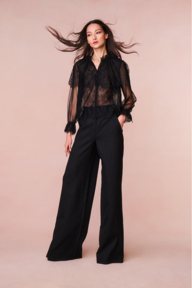 Elegant Duquette Sheer Lace Top for Women - Breathable & Stylish Blouse for Casual Wear, Date Nights & Special Occasions