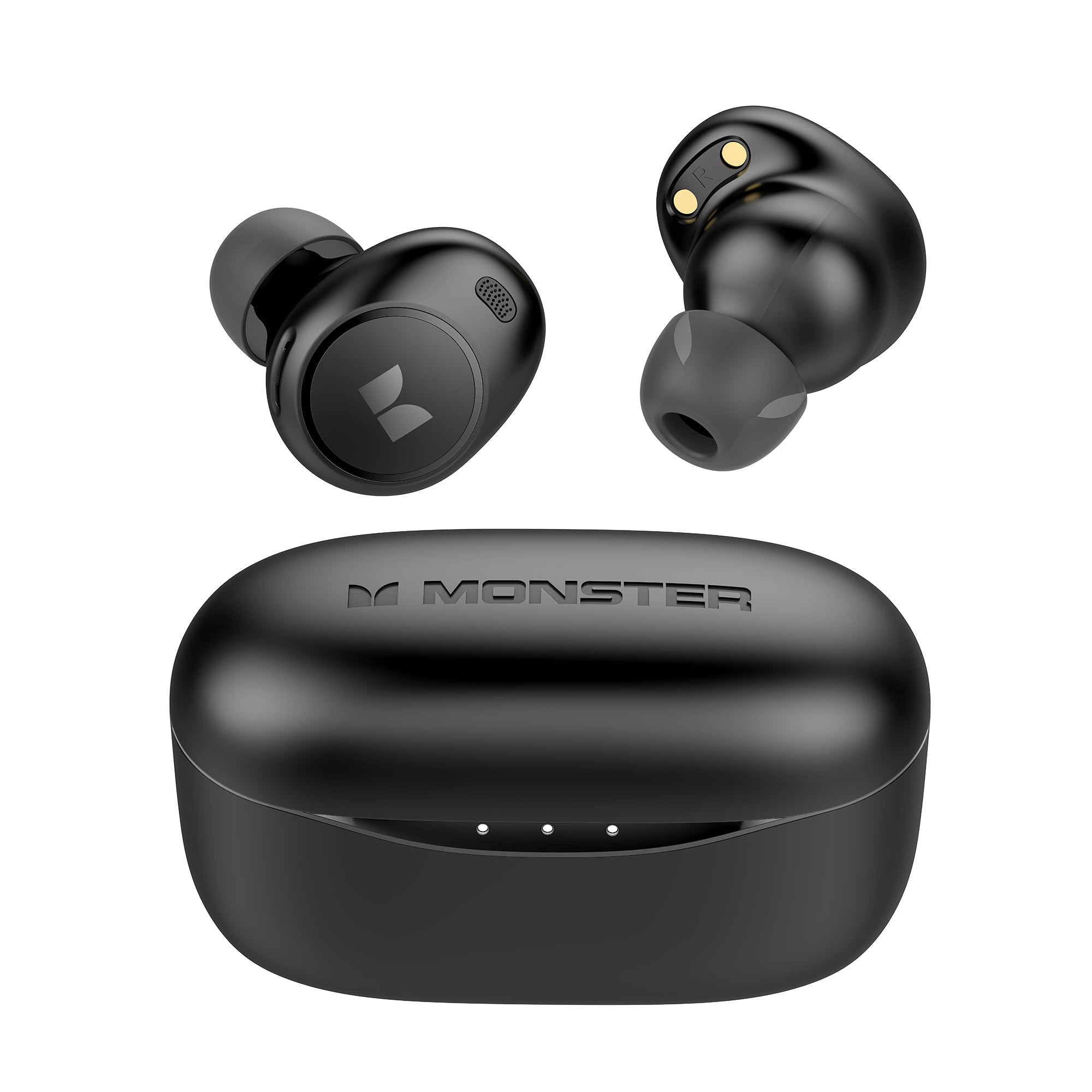 Monster Wireless Earbuds - Bluetooth 5.0 Headphones with Touch Control & Charging Case, 30H Playtime, Noise Cancelling for Gym, Running, Workout & Travel