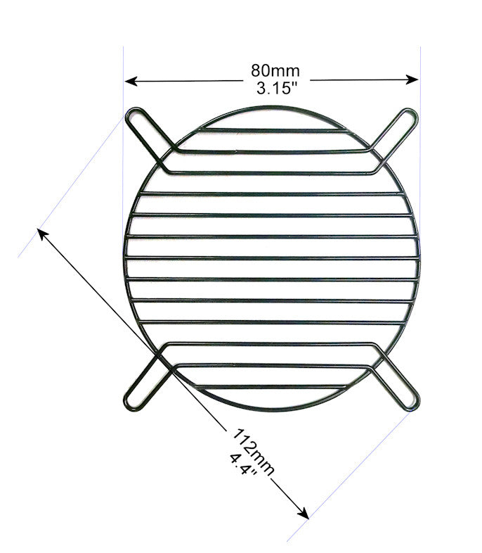 80mm Straight Wire Finger Grill Black - Heavy Duty Stainless Steel BBQ Grates for Outdoor Cooking, Grilling, and Smoking - Perfect for Backyard, Camping, and Tailgating
