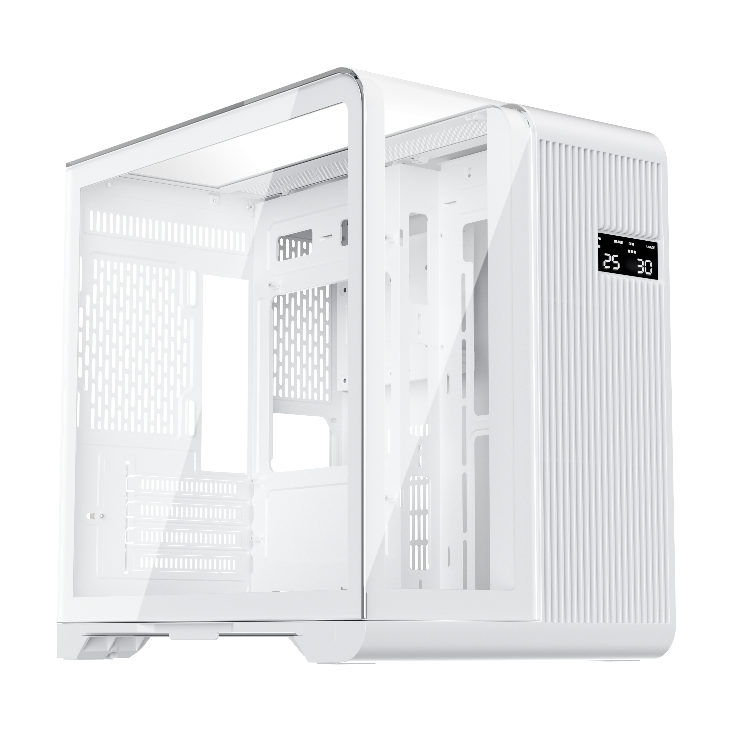 1st Player RT5 M ATX ITX PC Gaming Case - Compact White Computer Case for High-Performance Gaming & Home Office Builds - Perfect for Small Spaces & RGB Lighting Setups