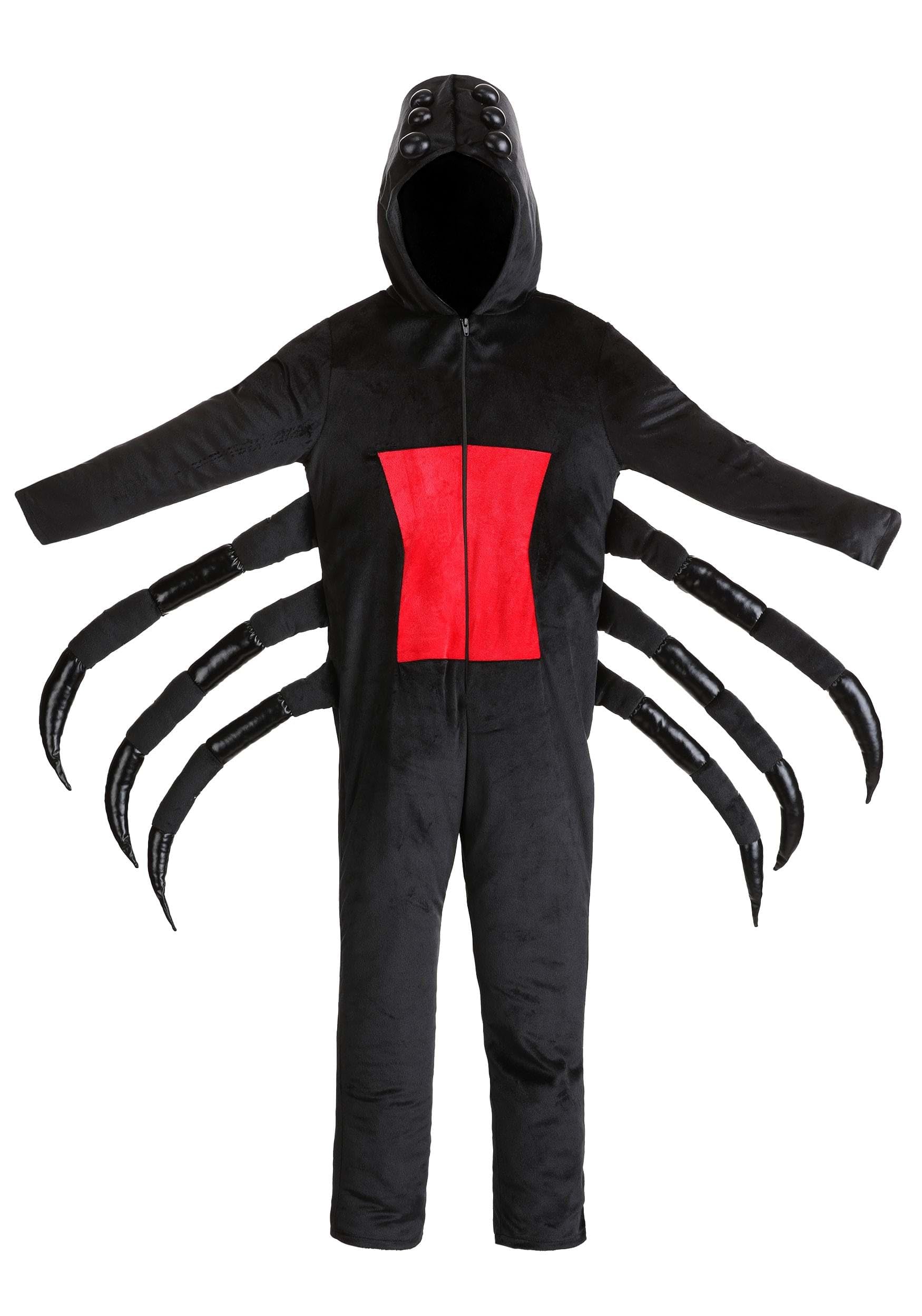 Kids Black Spider Costume - Realistic Arachnid Halloween Outfit with Built-In Legs | Pretend Play Dress Up for Boys & Girls | Perfect for Halloween Parties, Cosplay & Role Playing