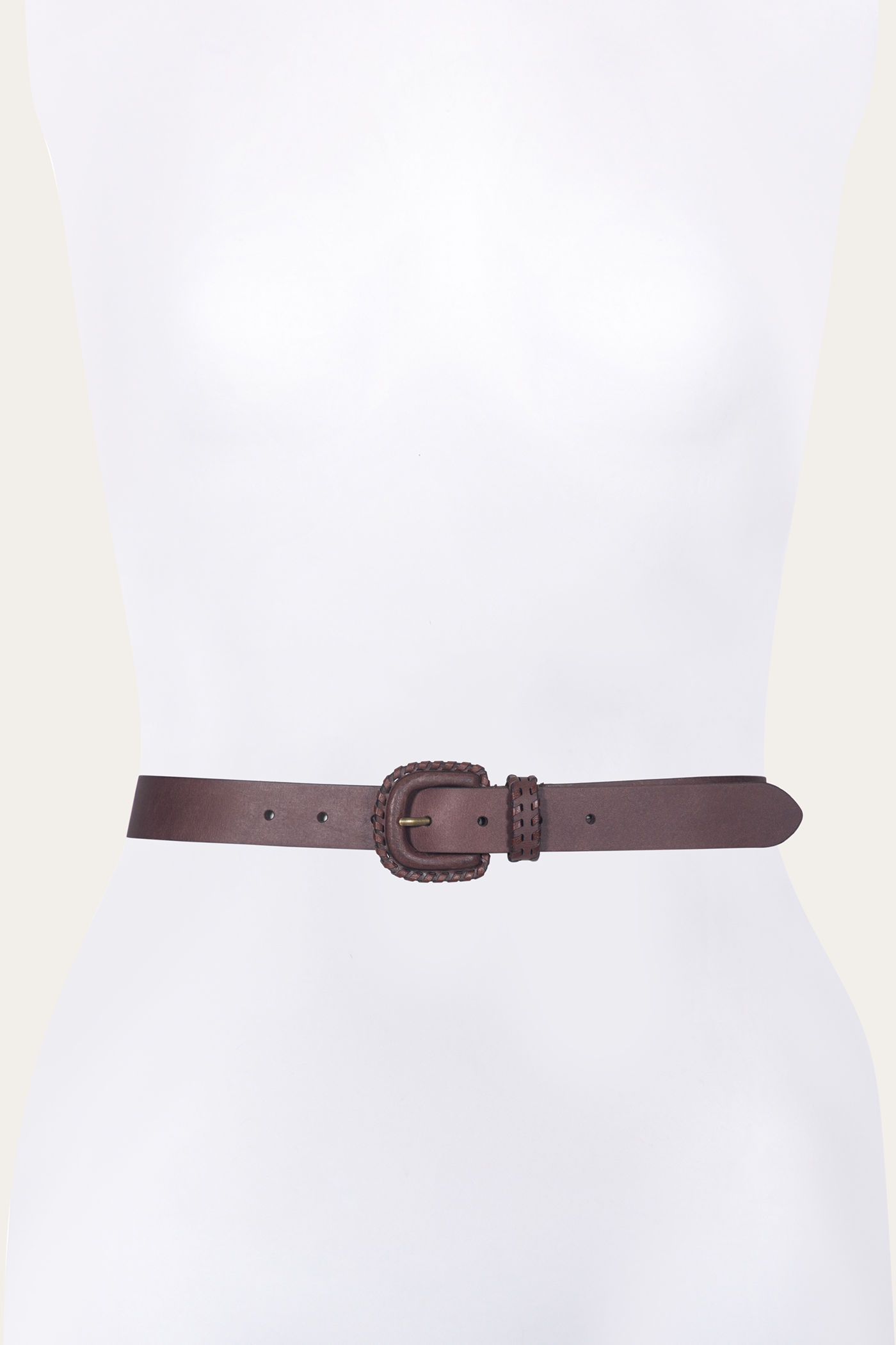 30mm Genuine Leather Belt with Covered Buckle & Leather Lacing - Stylish Dress Belt for Men & Women | Perfect for Office, Formal Events & Everyday Wear