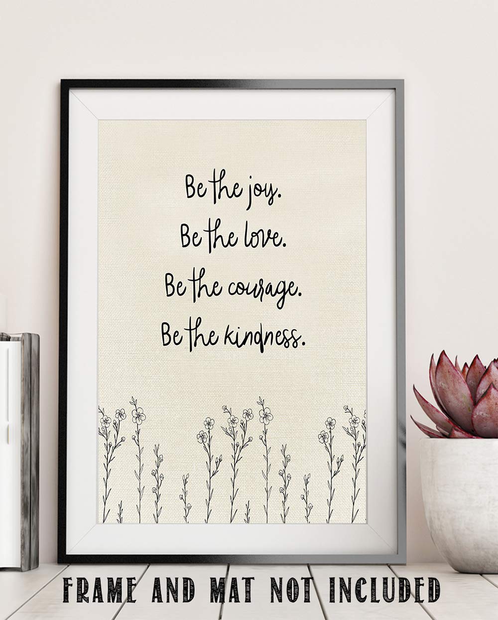 TJ Originals - Motivational Positive Wall Art with Inspiring Quotes, Spiritual Zen Decor for Living Room & Office, Modern Zen Gifts for Women & Men, Desk Decor (Be The Love) - Perfect for Home, Office & Meditation Spaces