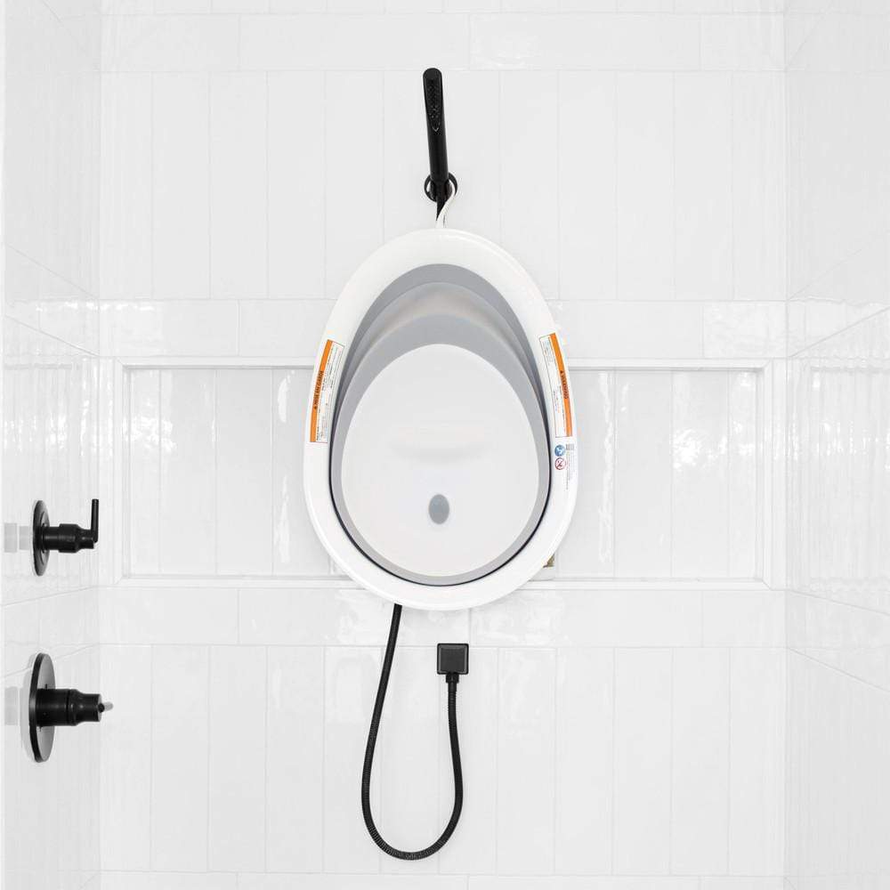 Boon Naked 2-Position Collapsible Baby Bathtub - Foldable Infant Bath Tub for Newborns & Toddlers - Perfect for Bath Time at Home or Travel