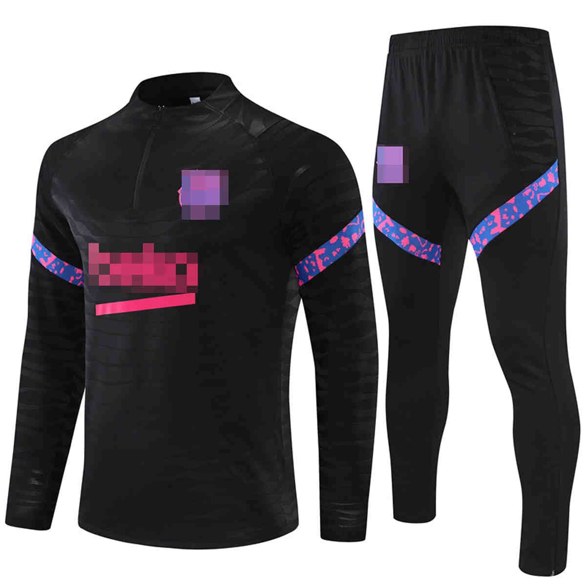 EPMANN 23/24 FC Barcelona Football Tracksuit Set - Men's Long Sleeve Training Jersey & Pants - Breathable Soccer Sportswear for Football Training, Running & Match Day - Perfect for Kids & Adults Fans