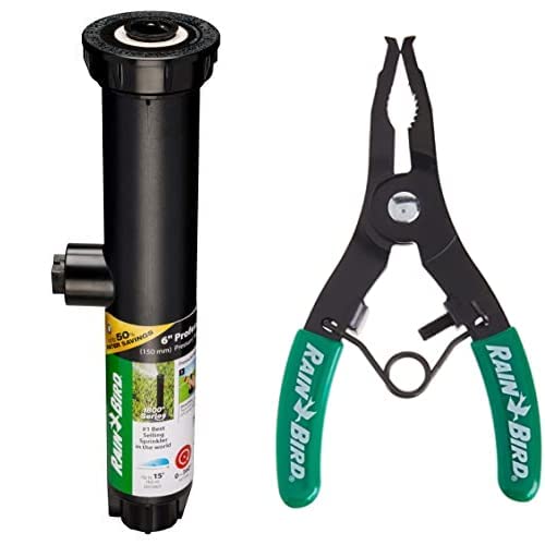 Rain Bird 1806APPRS PRS Professional Pop-Up Sprinkler - Adjustable 0°-360° Spray Pattern, 8'-15' Spray Distance, 6