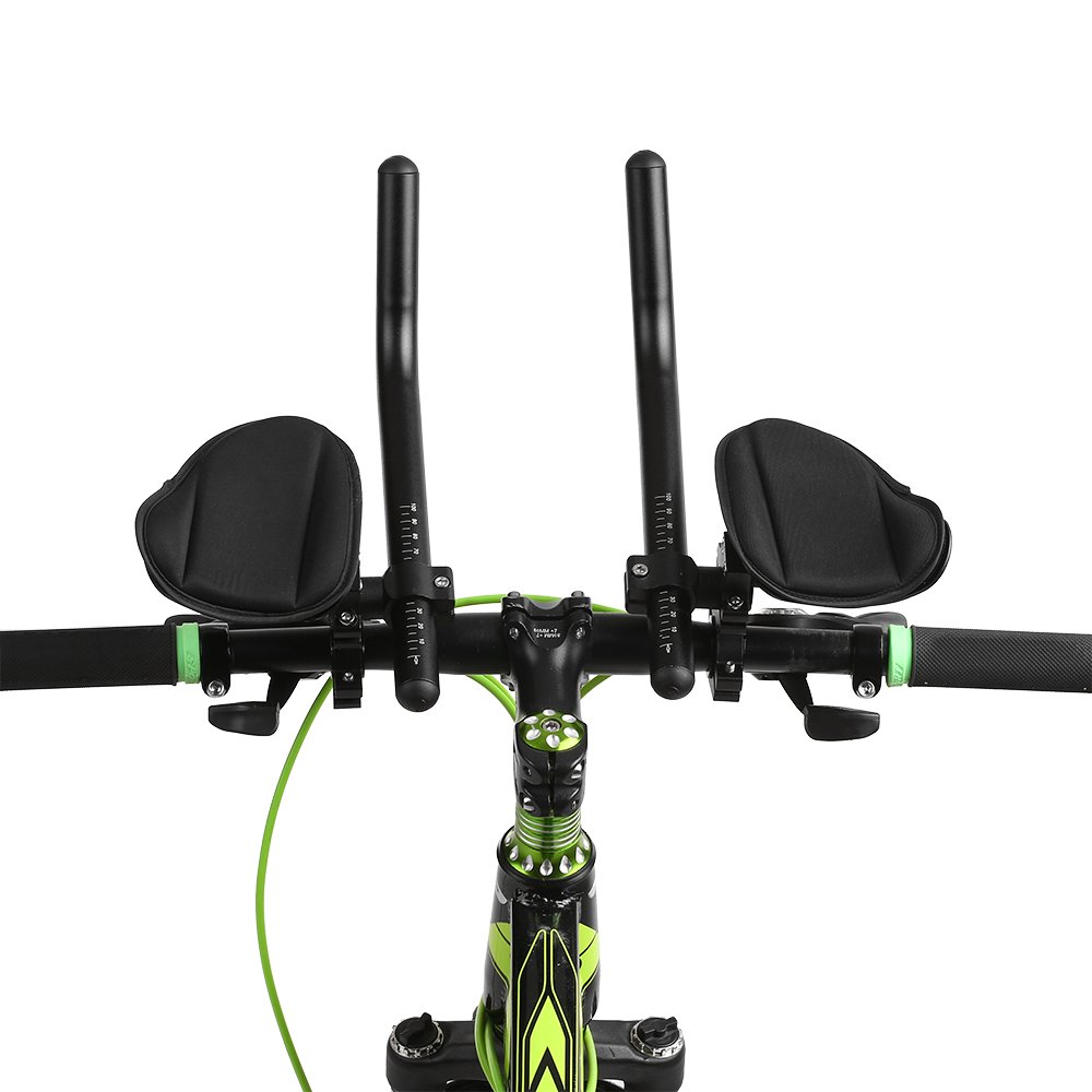 Lixada Bike Aero Bar - Lightweight Aluminum Alloy Handlebar Rest for Road Bikes, Mountain Bikes & Triathlon - Ergonomic Arm Support for Long Distance Cycling, Comfortable Riding Position - Perfect for Training, Racing & Endurance Rides