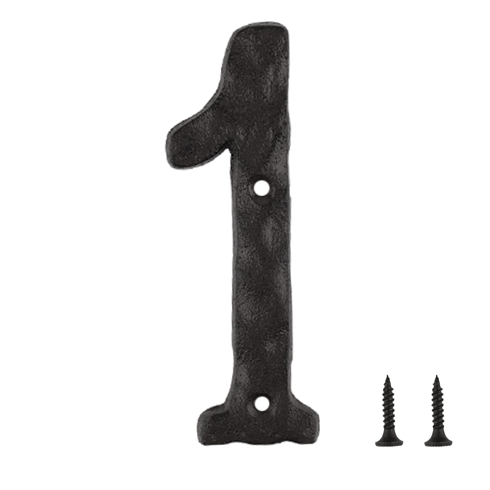 KINBOM 5.5 Inch Modern Cast Iron House Numbers - No Light Metal Floating Address Plaque for Outdoor Mailbox, Front Door & Street Sign (Number 1) - Perfect for Home, Office & Apartment Exteriors