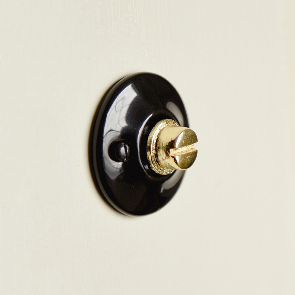 Black Ceramic Bathroom Thumbturn Lock - Durable & Stylish for Bathroom, Bedroom & Interior Doors