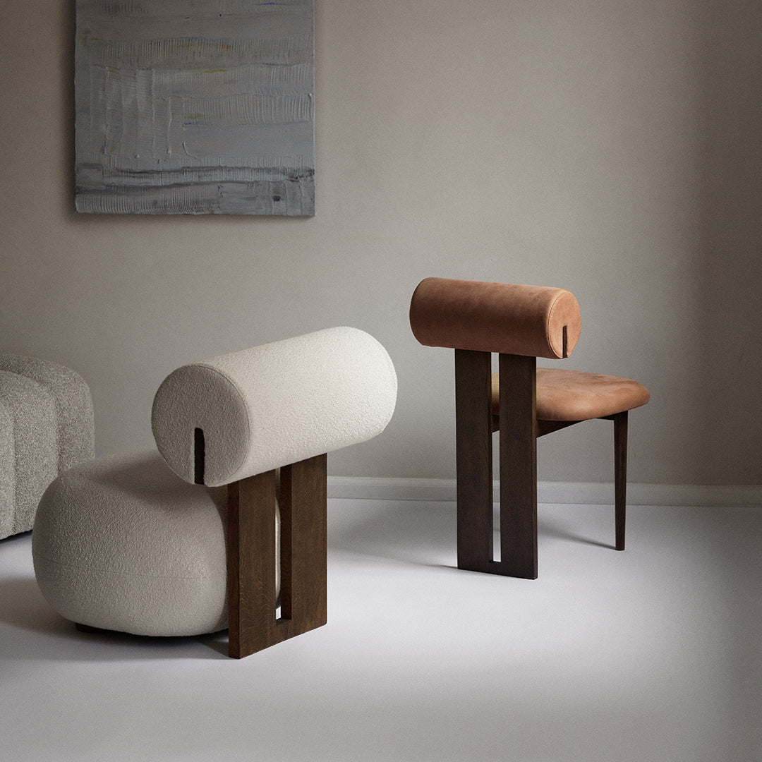 Modern Hippo Side Chair - Sturdy Wooden Accent Chair for Dining Room, Living Room & Office - Comfortable & Stylish Home Decor for Small Spaces