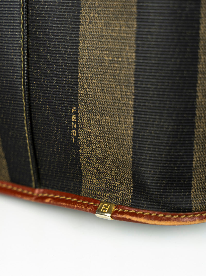 Fendi Striped Fabric Beauty Case - Travel Makeup Bag for Women, Perfect for Cosmetics Storage & On-the-Go Organization