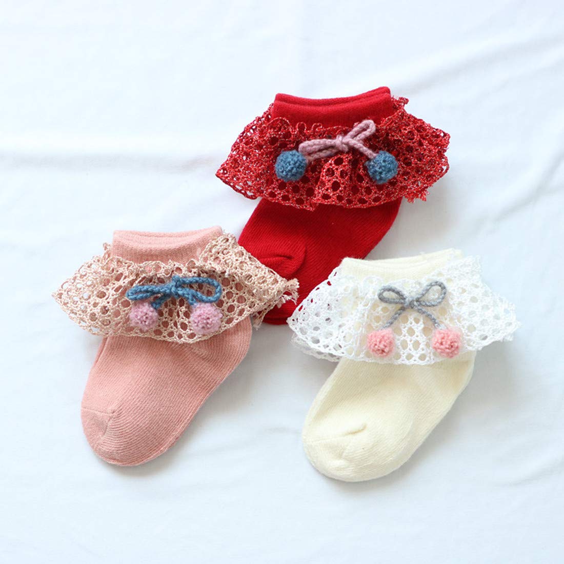 Baby-Girl Socks for Newborns - Soft Lace Socks for Newborn, Infant, Toddler & Little Girls - Perfect for Special Occasions, Photo Shoots & Everyday Wear