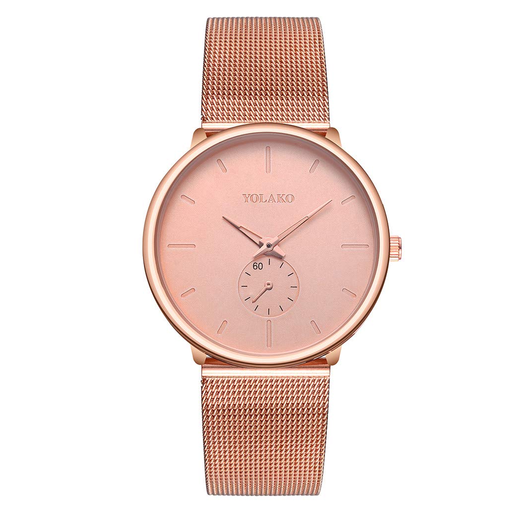 YOLAKO Men's Stainless Steel Mesh Digital Watch with Quartz Movement & Mirror Finish - Silver | Perfect for Business, Casual & Formal Occasions