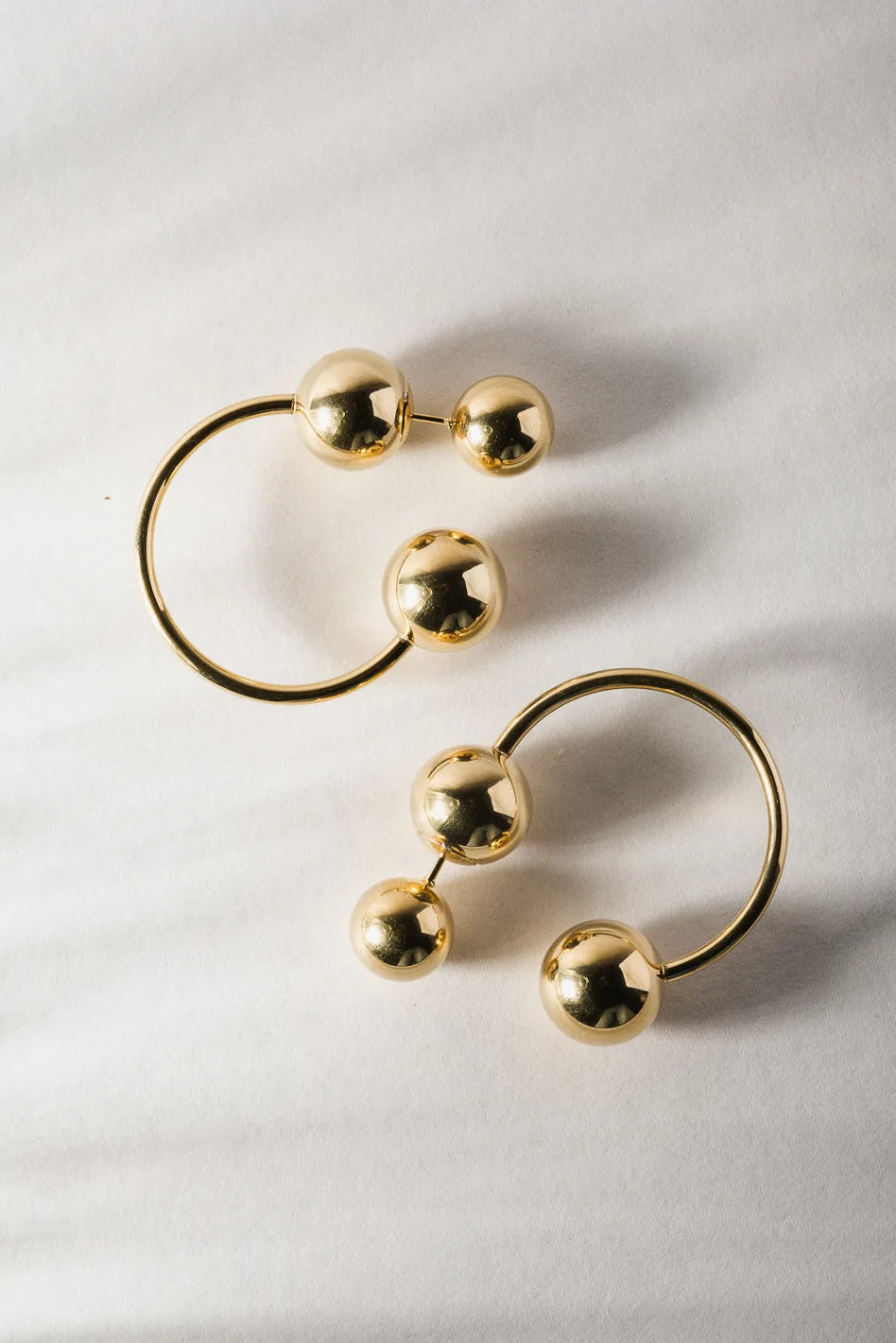 Double Sided Open Hoop Earrings for Women - Tarnish Free Hypoallergenic Jewelry - Lightweight Dainty Gold & Silver Hoops - Perfect for Everyday Wear, Office & Date Night