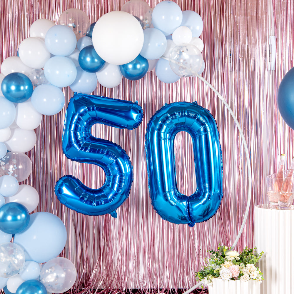 Balloonify Blue Mylar Number 5 Balloon - 40 Inch Large Foil Balloon for Birthday Parties, Baby Showers & Anniversary Celebrations - 1 Count Box