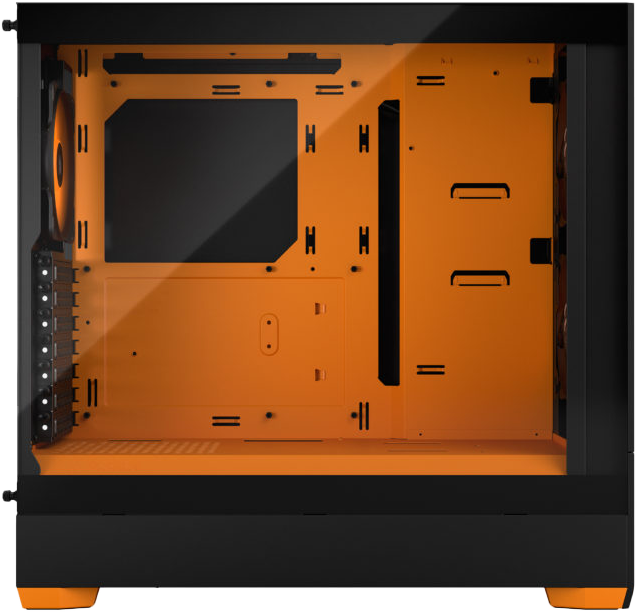 G5 Pop Air Chassis - High Airflow PC Case with Tempered Glass, Black/Orange Color | Perfect for Gaming Rigs & Custom PC Builds