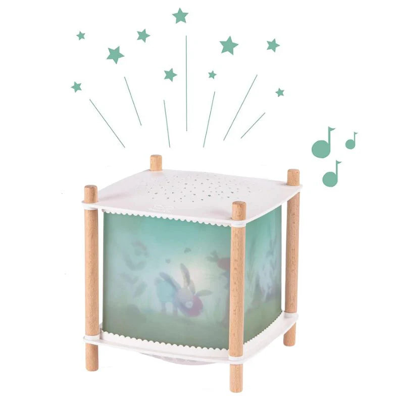 Three Little Rabbits Magic Lantern - LED Night Light for Kids' Bedroom, Nursery Decor & Storytime | Perfect for Bedtime, Baby Showers & Children's Room Ambience