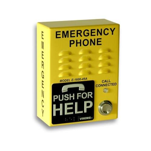 Viking Electronics VK-E-1600-45A Emergency Handsfree Phone - White - Office, Warehouse & Industrial Use for Clear Communication