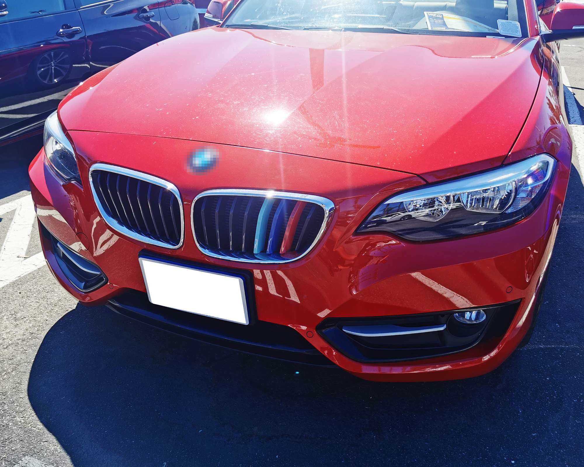 BMW 2 Series (2014-2020) M Color Grille Insert Trims - 8 Beam Black Grill Upgrade for Enhanced Style | Perfect for Car Enthusiasts & Customization Projects