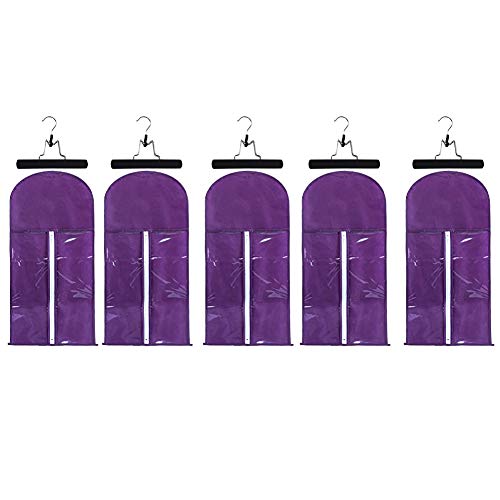 Purple Wig Bags+Black Hangers