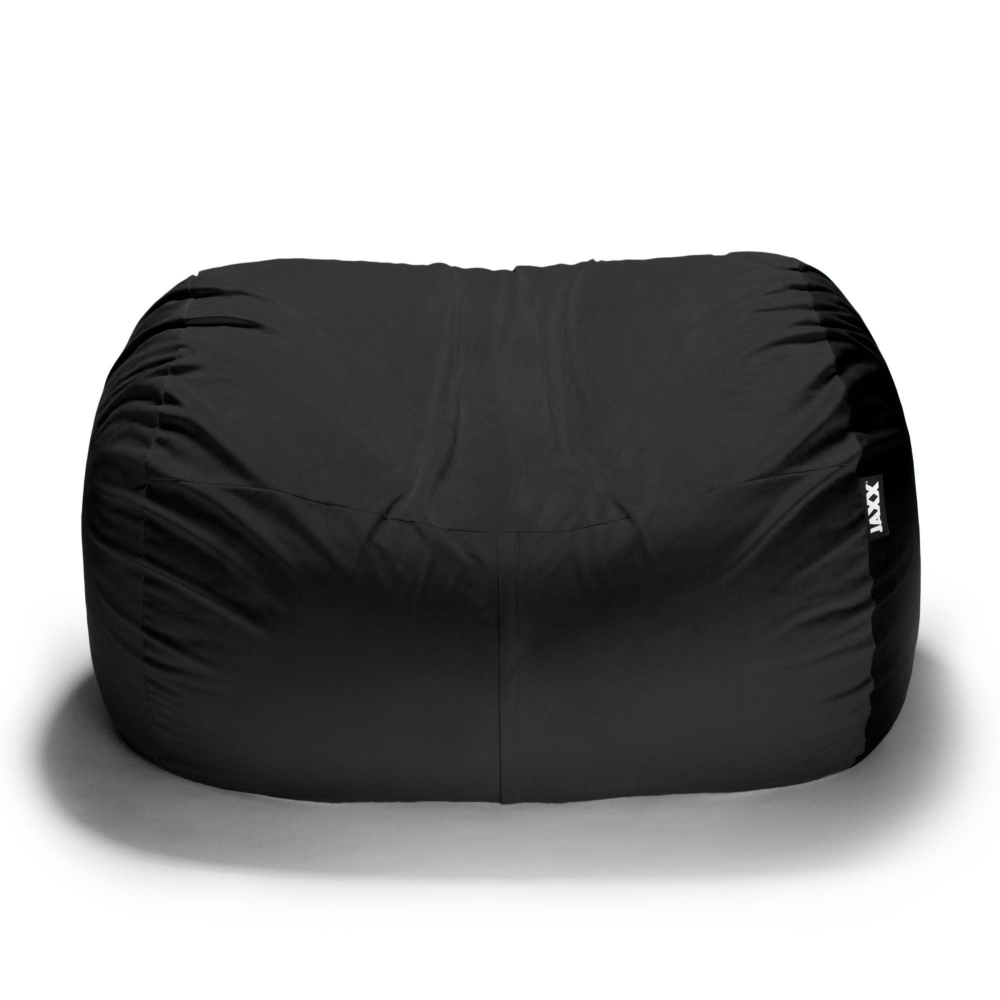 Jaxx Lounger 5.5 Foot Large Bean Bag Chair - Soft Velvet Twill Fabric, Black - Perfect for Living Room, Game Room & Dorm Relaxation